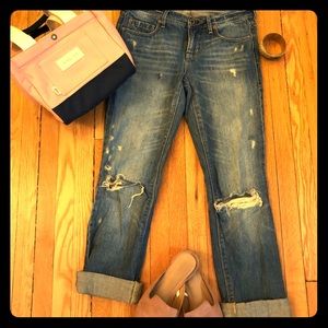 Madewell distressed boyfriend jeans